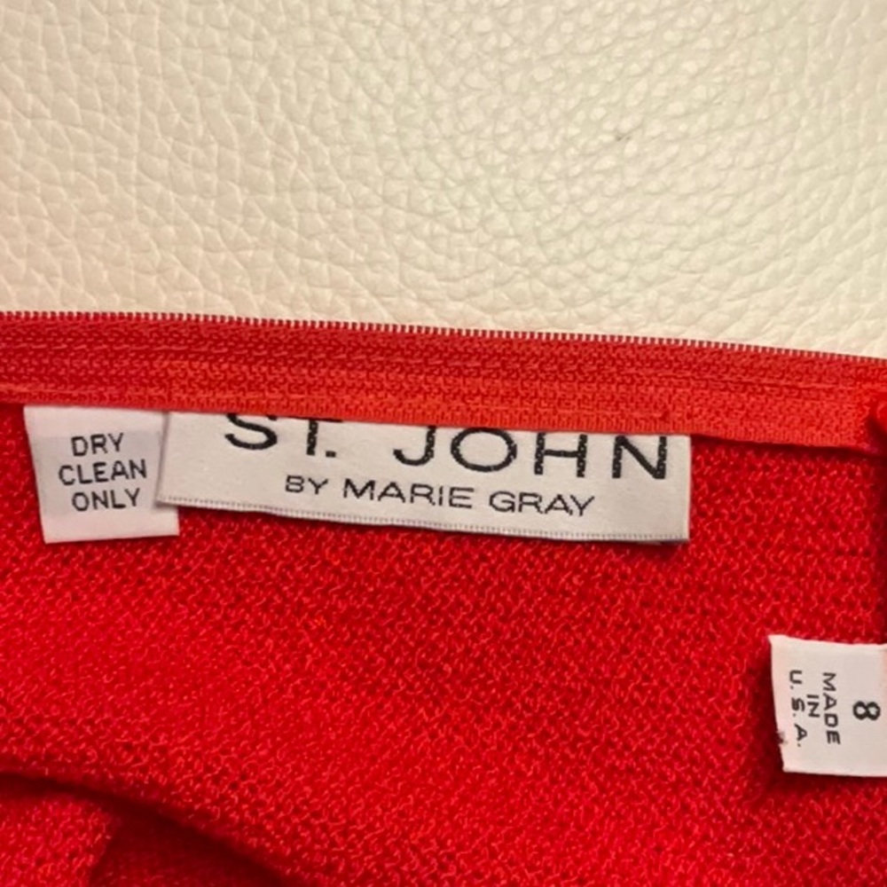 St. John Vibrant Red Knitwear, made inn USA
 Size 8